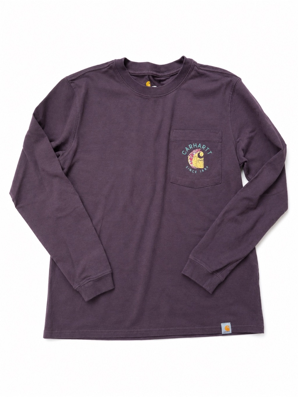 Carhartt Long Sleeve Pocket Tee in Plum